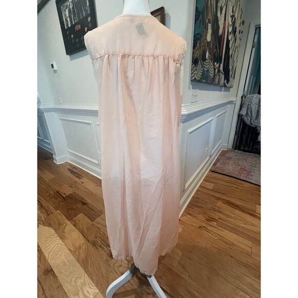 HOHANA MOO MOO VINTAGE NIGHTGOWN DELICATE PEACH WITH LACE TRIM WOMENS XL - Picture 4 of 8